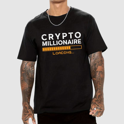 Crypto Millionaire Loading Geek T-Shirt