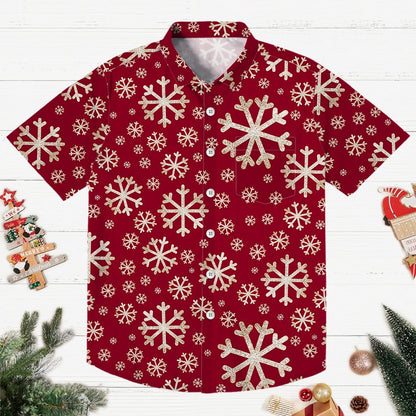 Christmas Snowflake Print Geeky Shirt