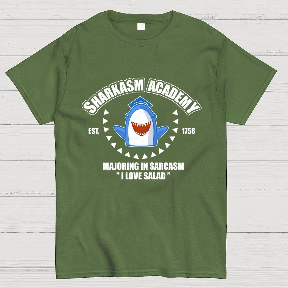 Sharkasm Academy Unisex Geek T-Shirt