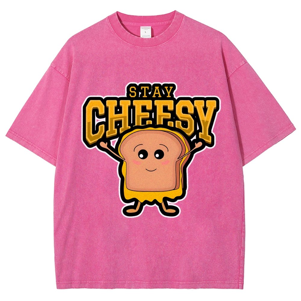 Sandwich Stay Cheesy Vintage Distressed T-shirt