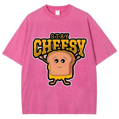 Sandwich Stay Cheesy Vintage Distressed T-shirt