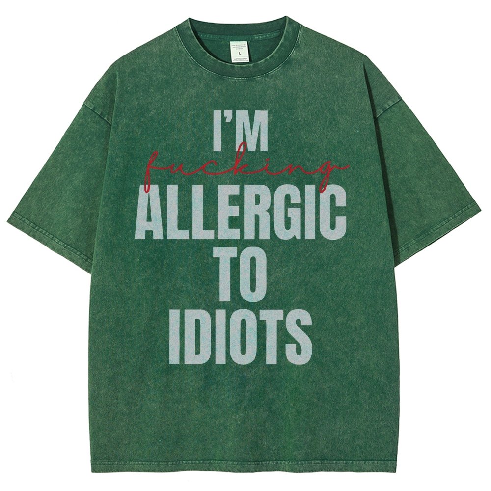 I'm Allergic to Idiots Vintage Distressed T-shirt