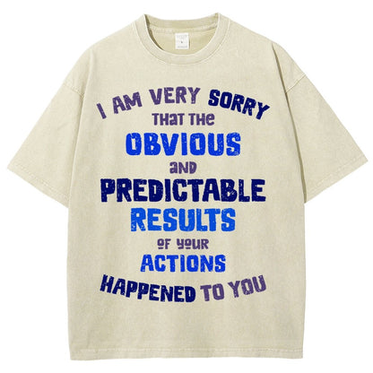 Predictable Consequences Vintage Distressed T-shirt