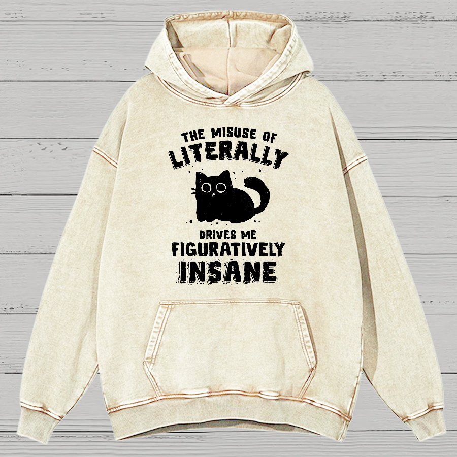 Figuratively Insane Vintage Distressed Hoodie