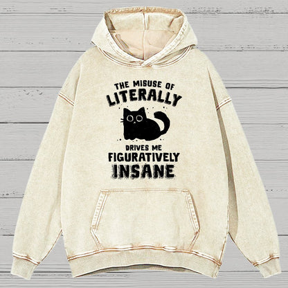 Figuratively Insane Vintage Distressed Hoodie
