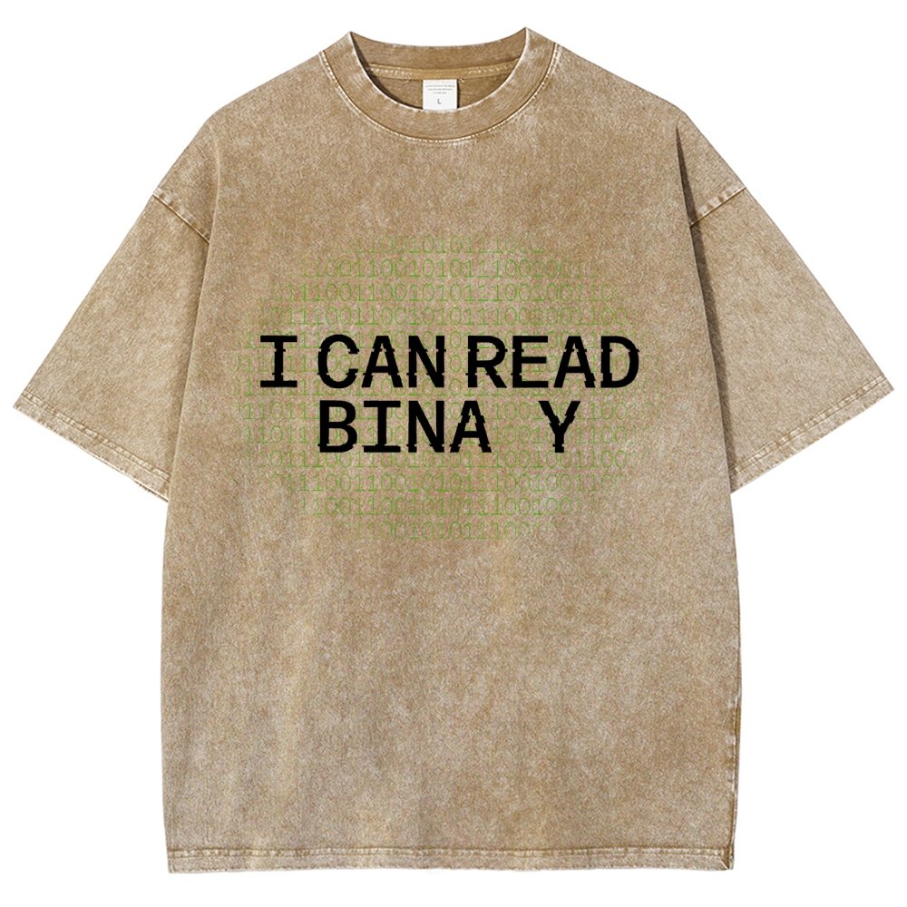 I Can Read Binary Vintage Distressed T-shirt