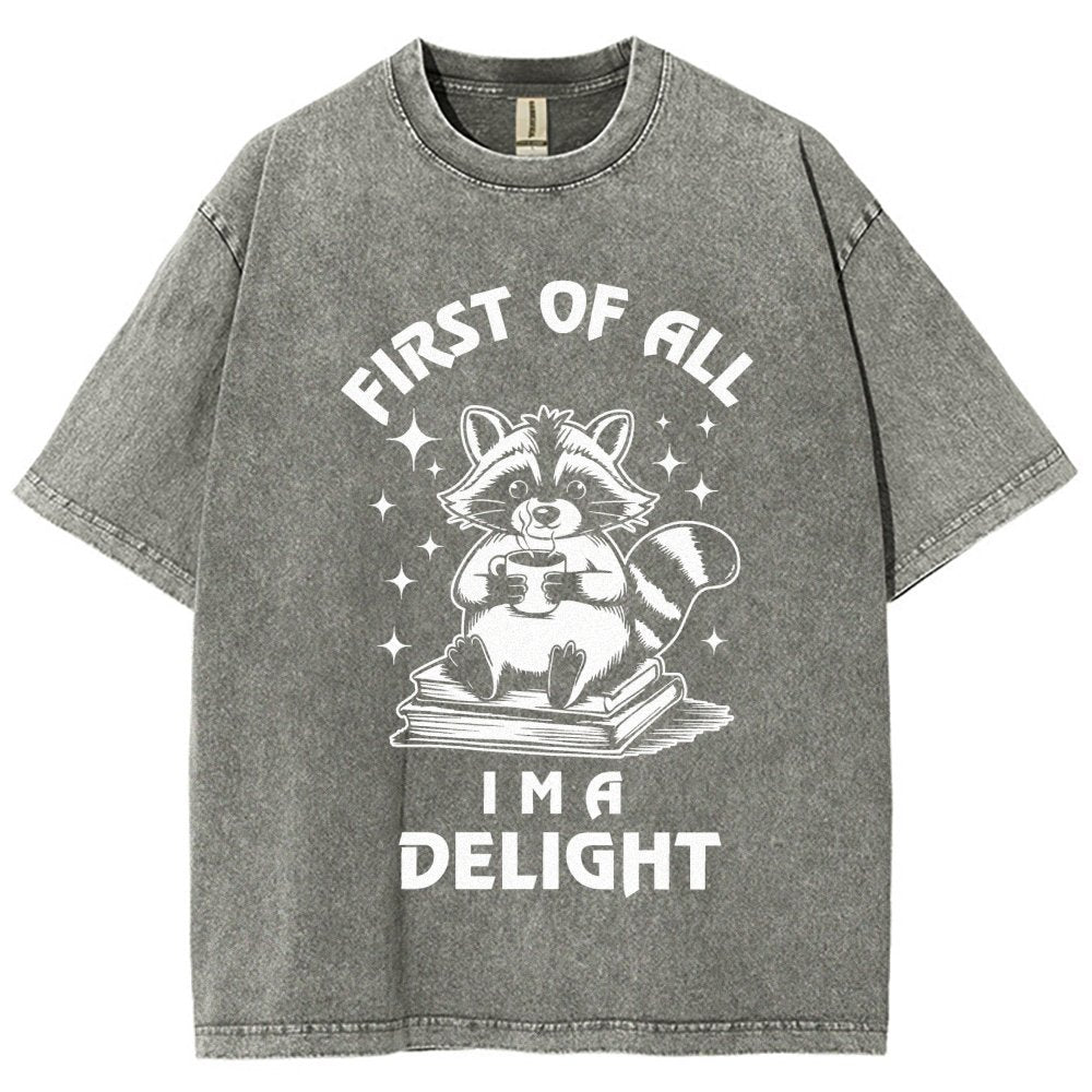 First Of All I'm A Delight Vintage Distressed T-shirt
