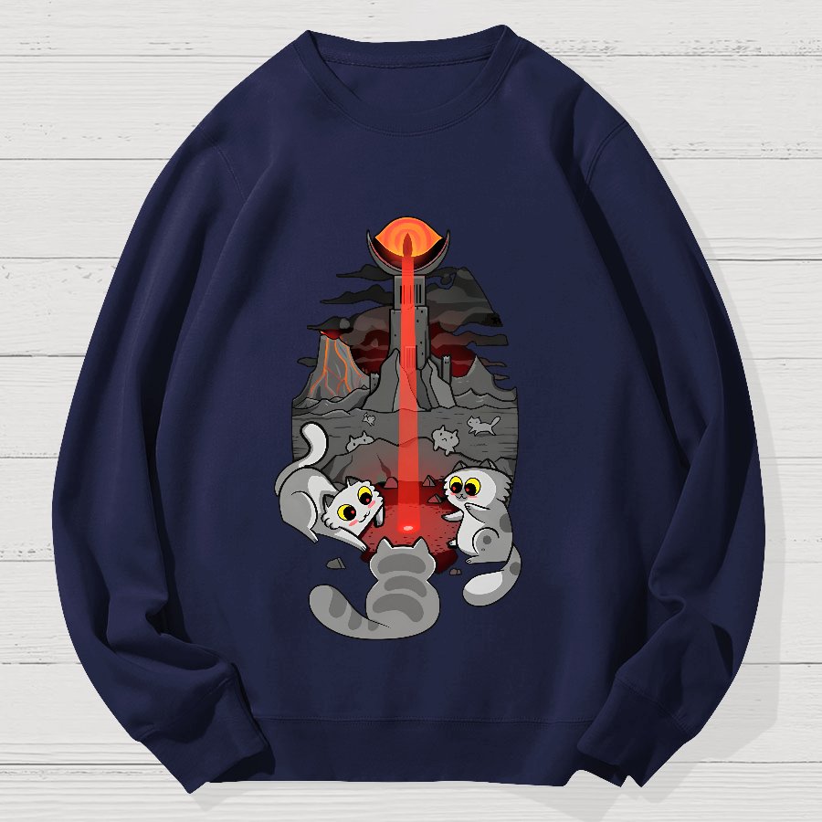 The Eye Of Meowdor Geek Cotton Sweatshirt