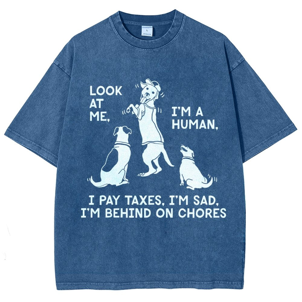 Dog Mocks Humans Vintage Distressed T-shirt