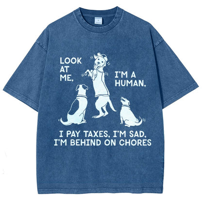 Dog Mocks Humans Vintage Distressed T-shirt