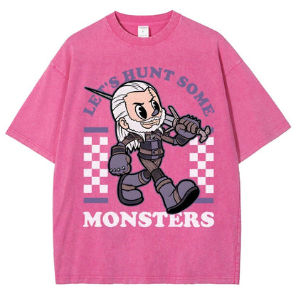 Hunt Some Monsters Vintage Distressed T-shirt