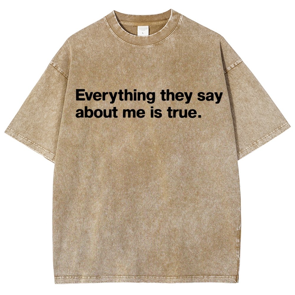 Everything They Say About Me Is True Vintage Distressed T-shirt