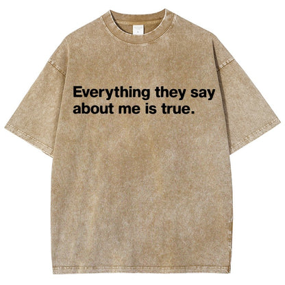 Everything They Say About Me Is True Vintage Distressed T-shirt