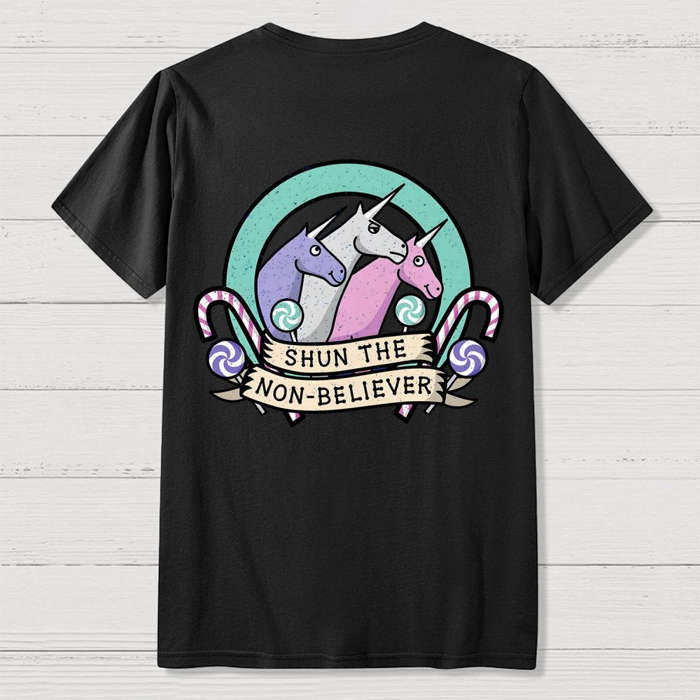 Shun the Non-Believer Back Printing Geek T-Shirt