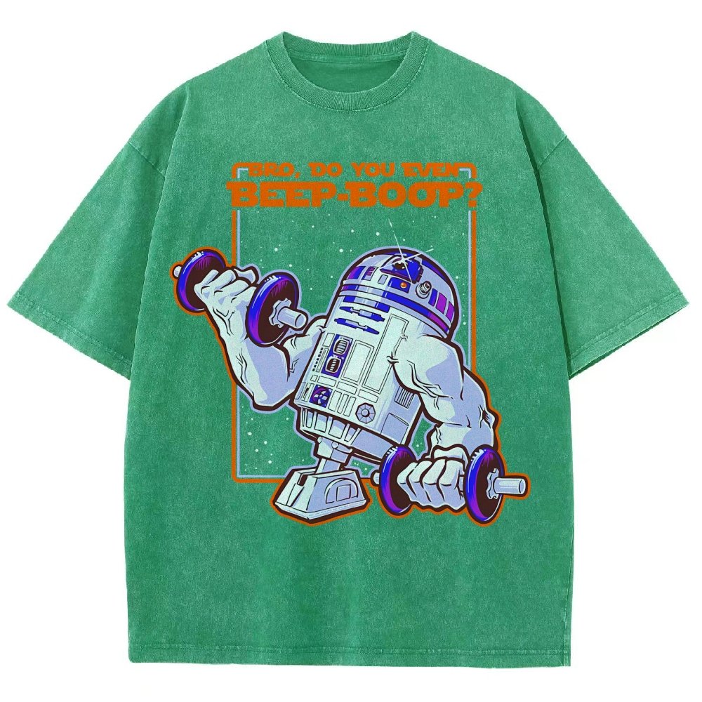 Bro Do You Even Beep-Boop Vintage Distressed T-shirt