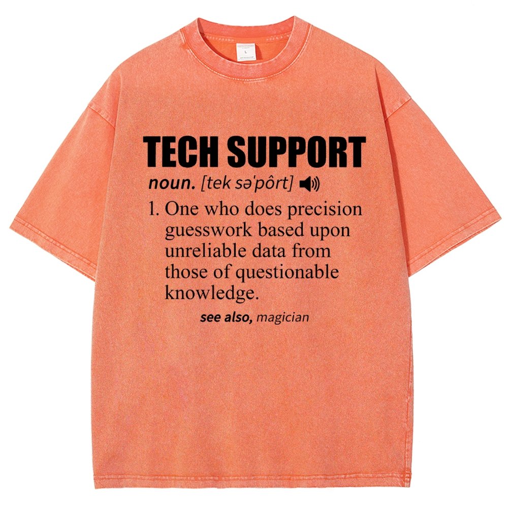 Tech Support Definition Vintage Distressed T-shirt