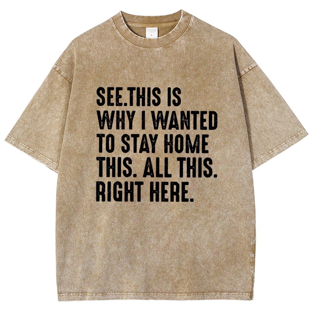 Stay Home Vintage Distressed T-shirt