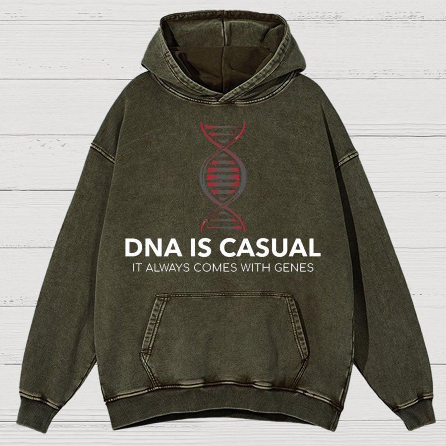 DNA Is Casual Vintage Distressed Hoodie