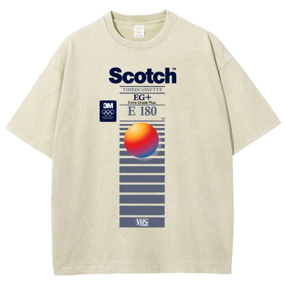 VHS Scotch E180 Vintage Distressed T-shirt
