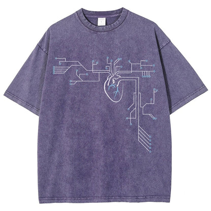 Circuit-ulatory System Vintage Distressed T-shirt