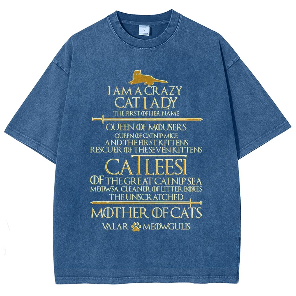 I Am A Crazy Cat Lady Vintage Distressed T-shirt