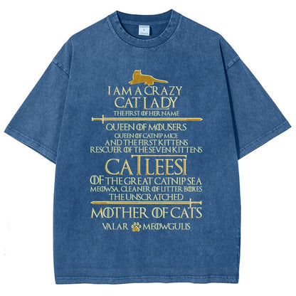I Am A Crazy Cat Lady Vintage Distressed T-shirt