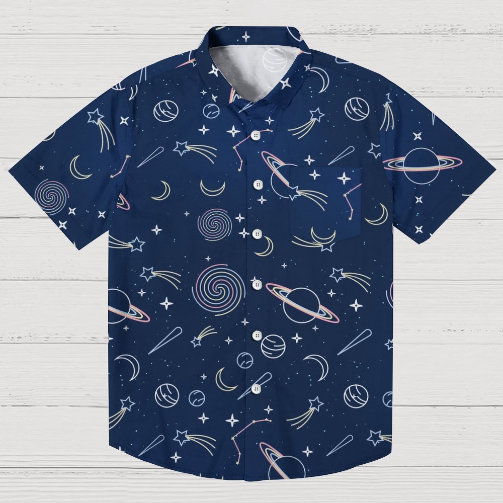 Space Planet Stick Figure Geeky Shirt