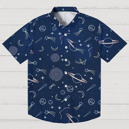 Space Planet Stick Figure Geeky Shirt