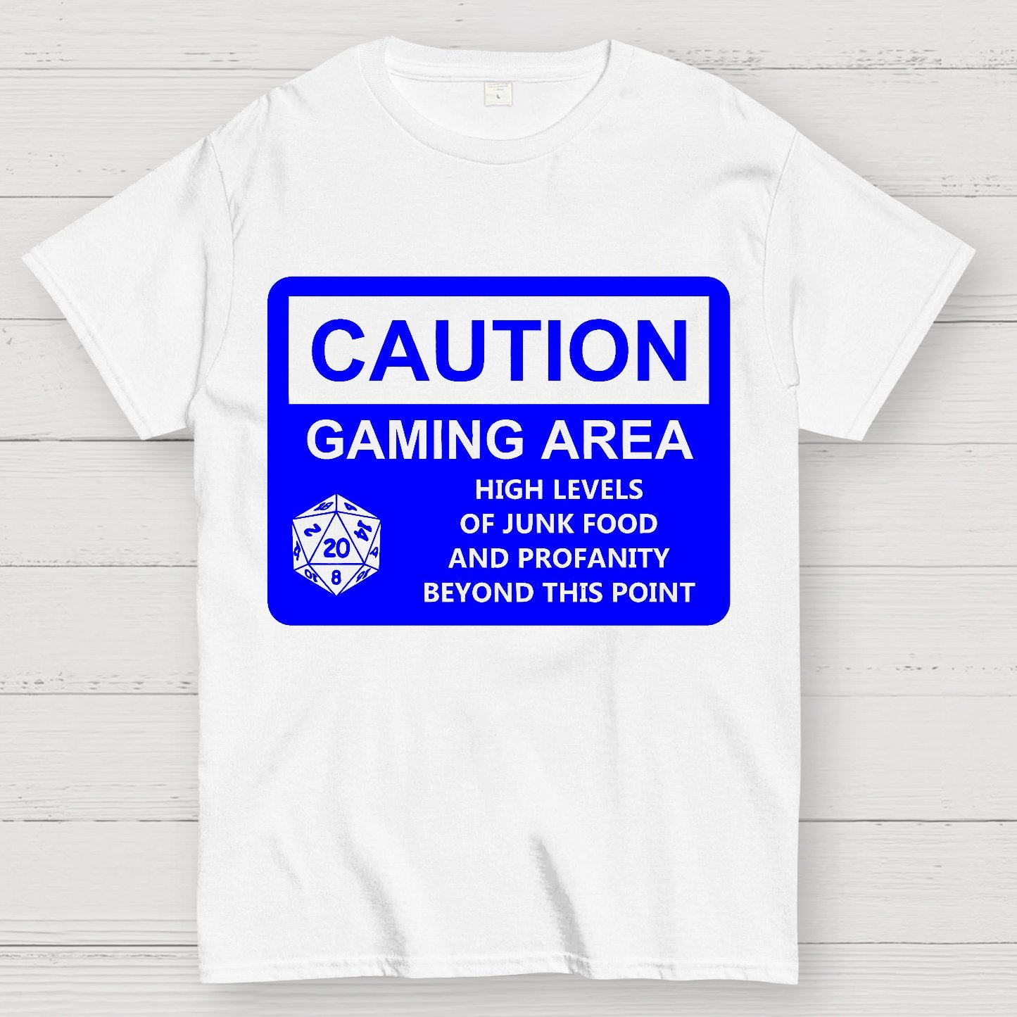 CAUTION GAMING AREA Geek T-Shirt