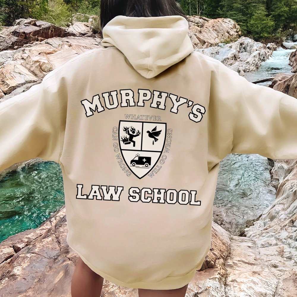 Murphy's Law School  Academic Printed Back Unisex Cotton Hoodie