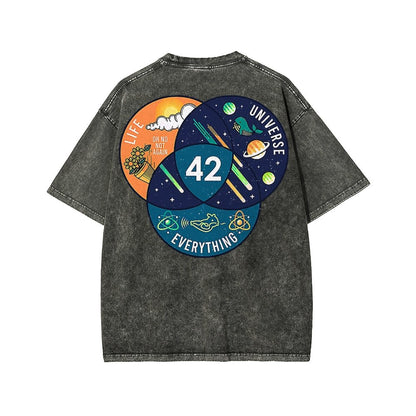 42 Answer to Life Universe and Everything Essential Washed T-shirt