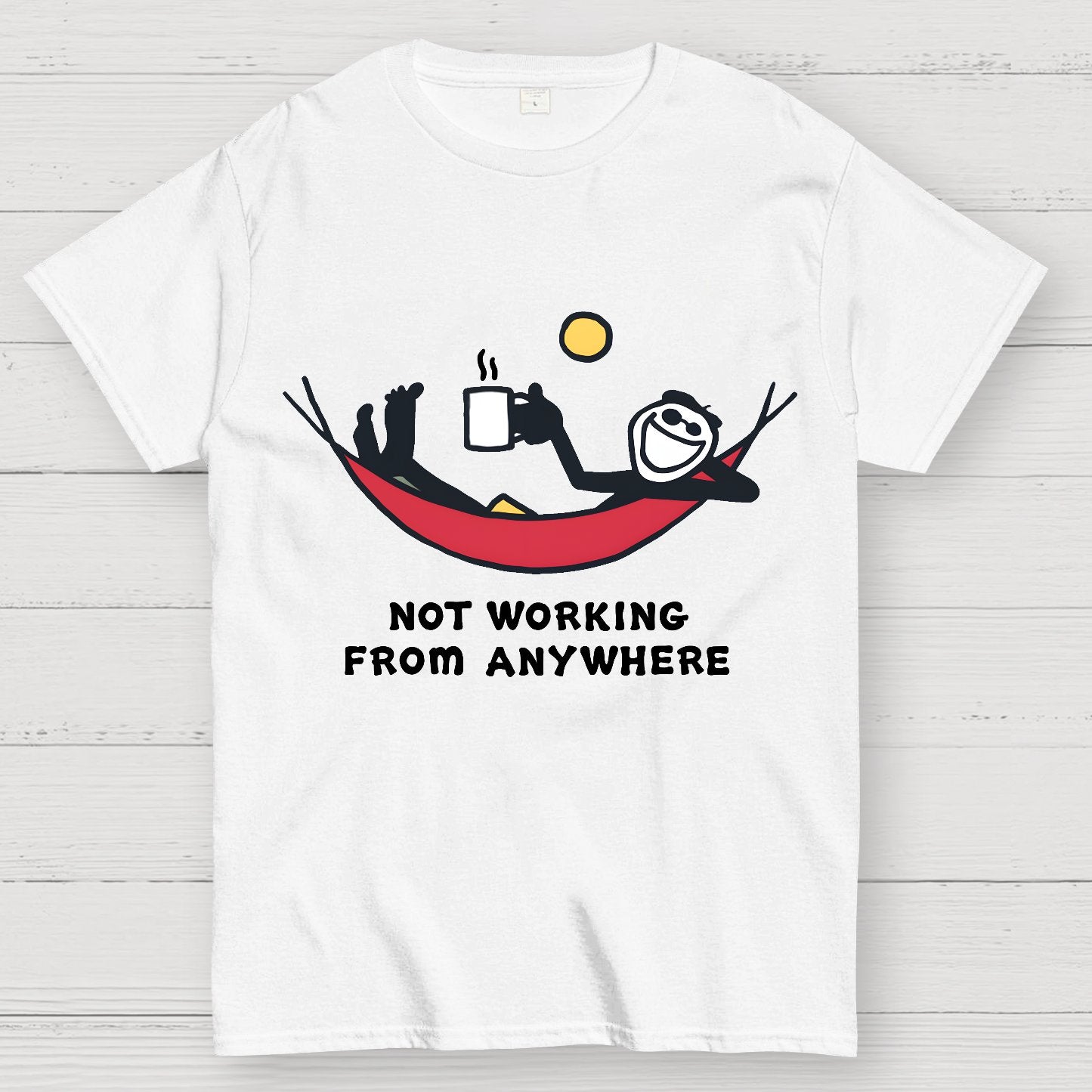 Not Working Hammock Funny Geek T-Shirt