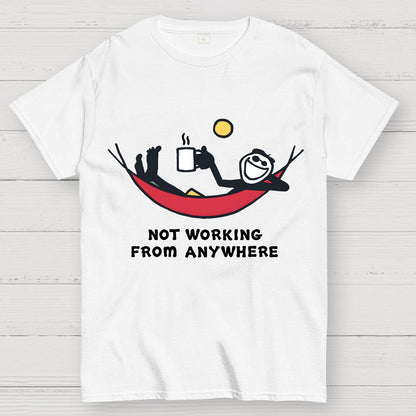 Not Working Hammock Funny Geek T-Shirt