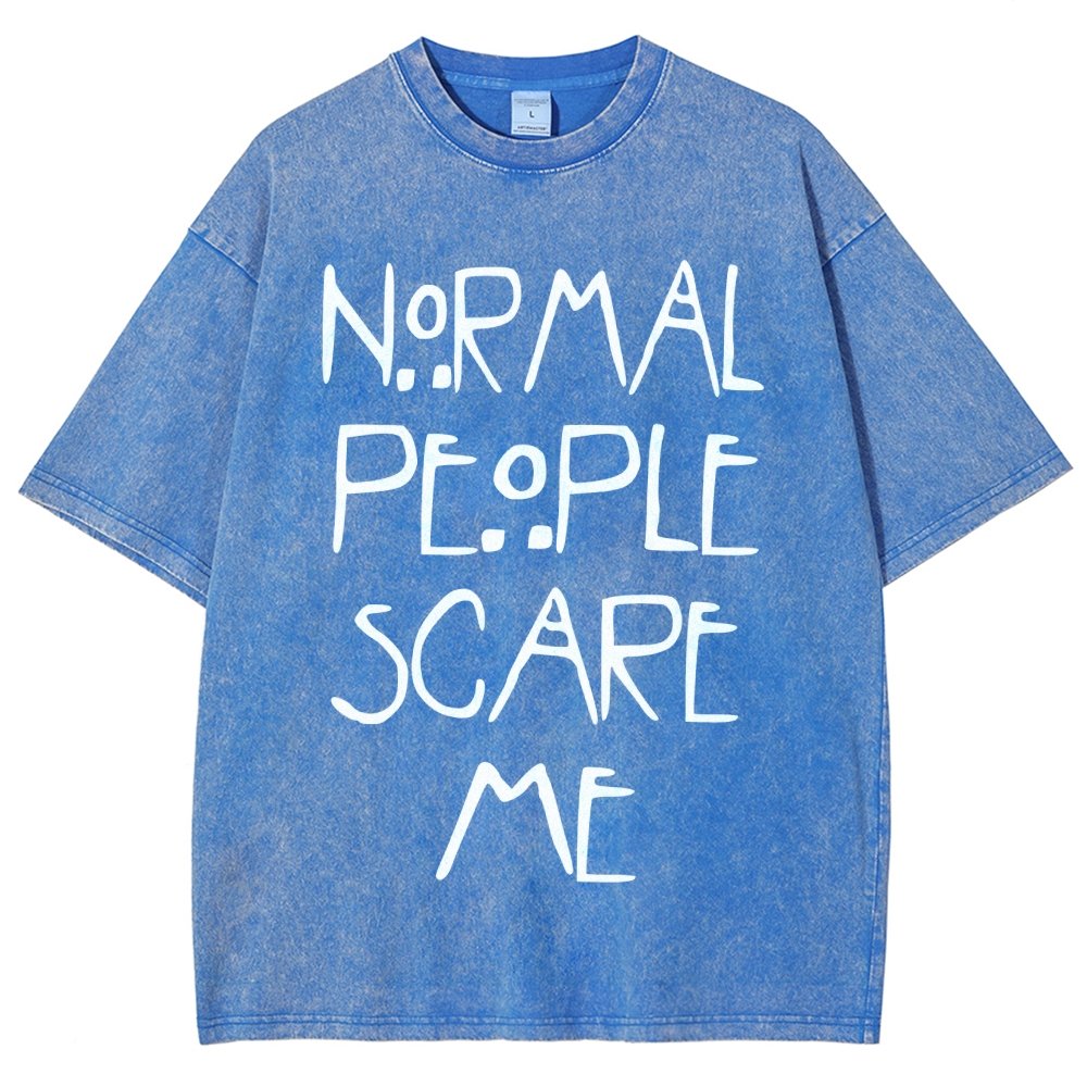 Normal People Scare Me Vintage Distressed T-shirt