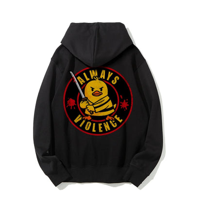 Always violence Printed Back Unisex Cotton Hoodie