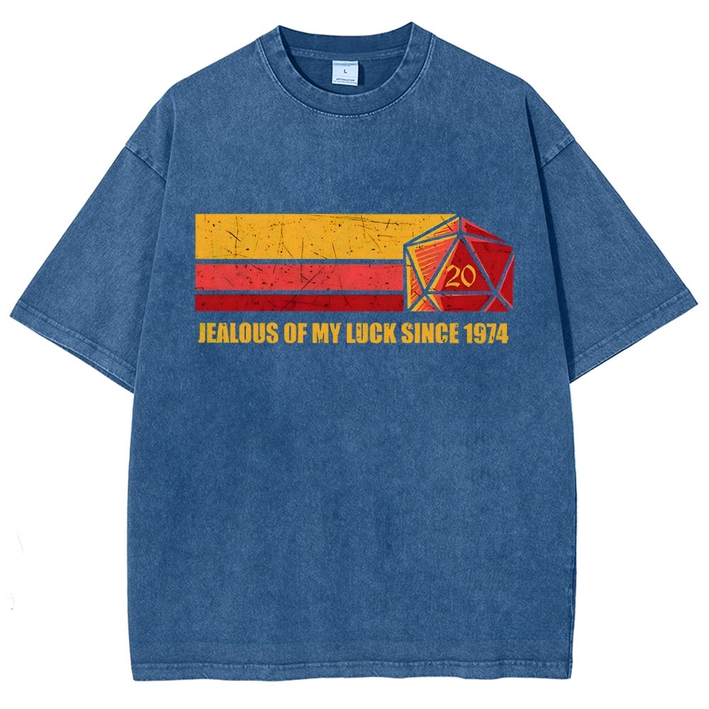 JEALOUS OF MY LUCK SINCE 1974 Vintage Distressed T-shirt