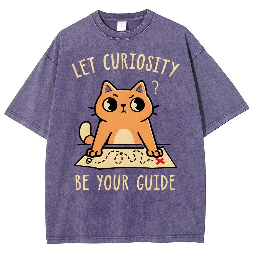 Let Curiosity Be Your Guide Vintage Distressed T-shirt