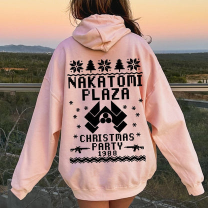 Now I Have a Machine Gun Ho-Ho-Ho Printed Back Unisex Cotton Hoodie
