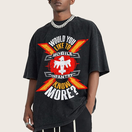 Would You Like to know more? Vintage Distressed T-shirt