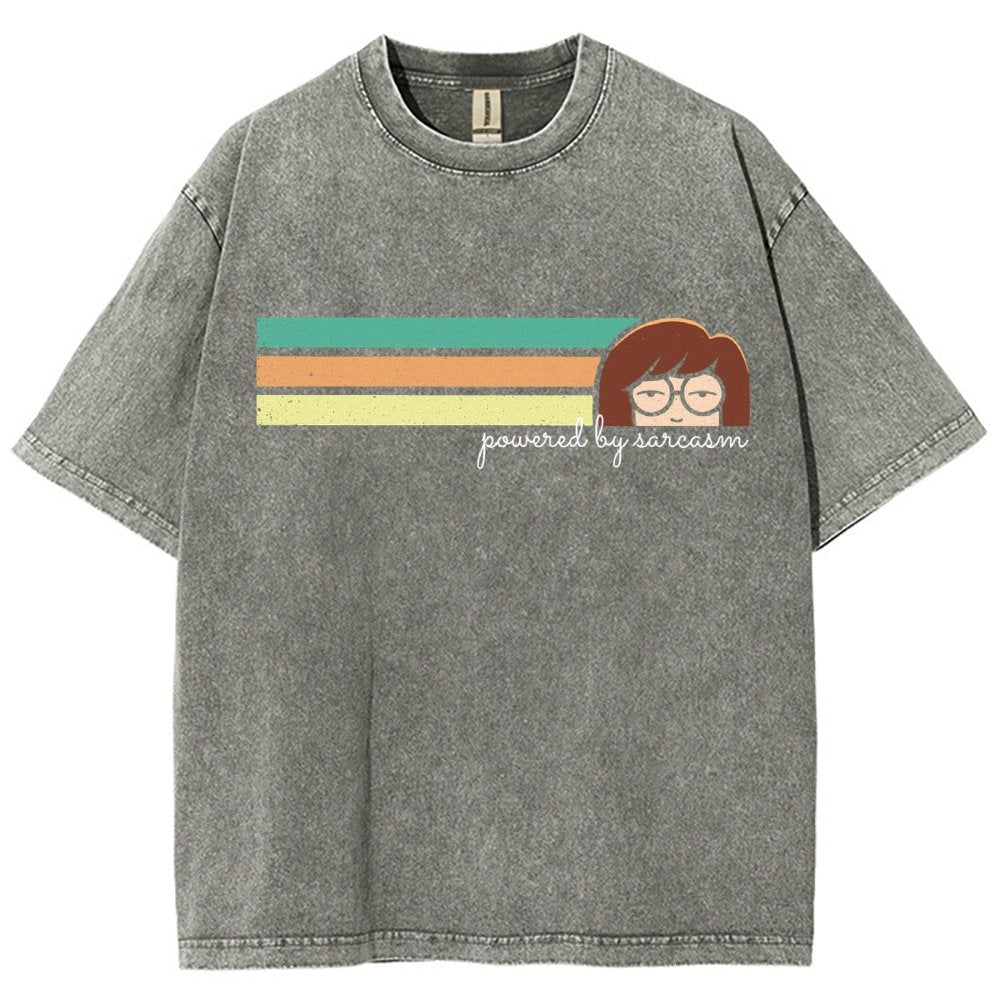 Power By Sarcasm Vintage Distressed T-shirt