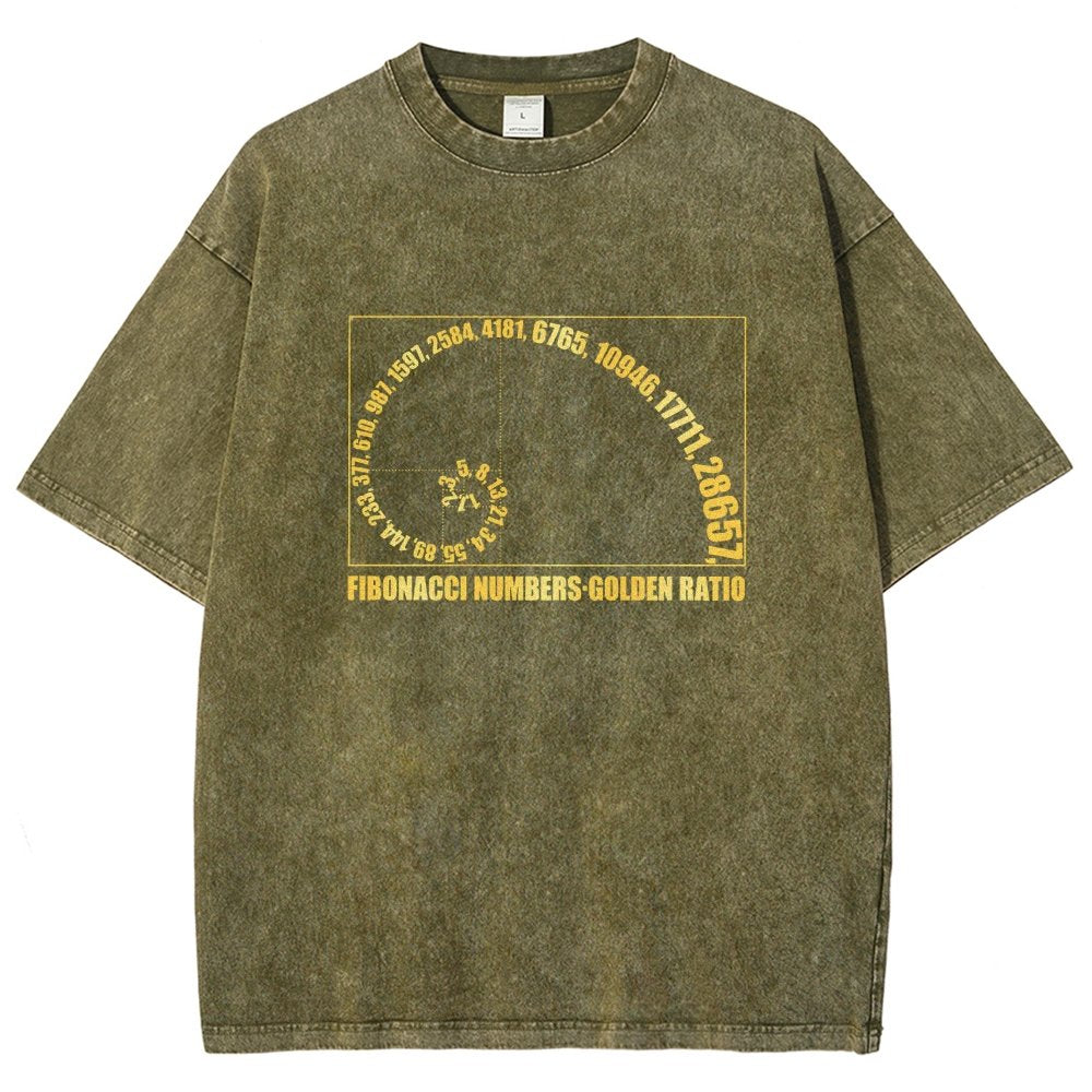 Fibonacci Numbers, Golden Ratio Vintage Distressed T-shirt