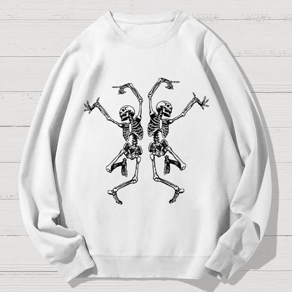 Dancing Skeleton Halloween Geek Cotton Sweatshirt