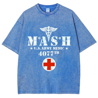 Old School University Vintage Distressed T-shirt