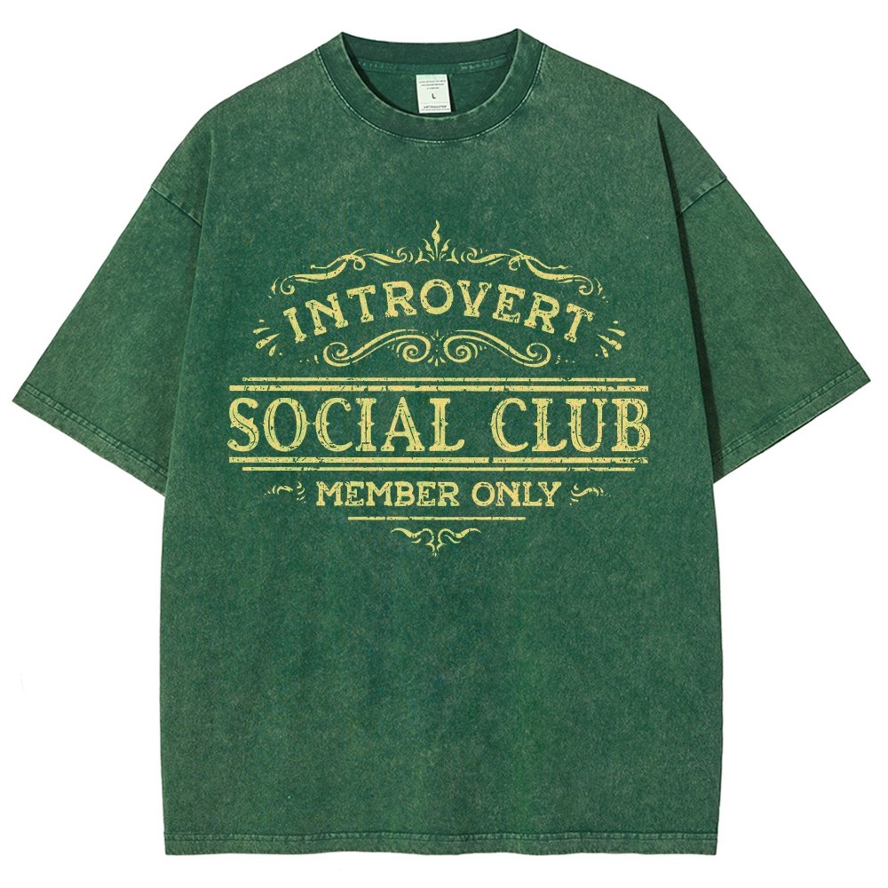 Introvert Social Club Vintage Distressed T-shirt