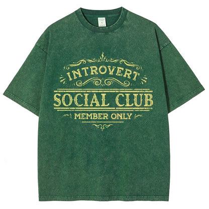 Introvert Social Club Vintage Distressed T-shirt