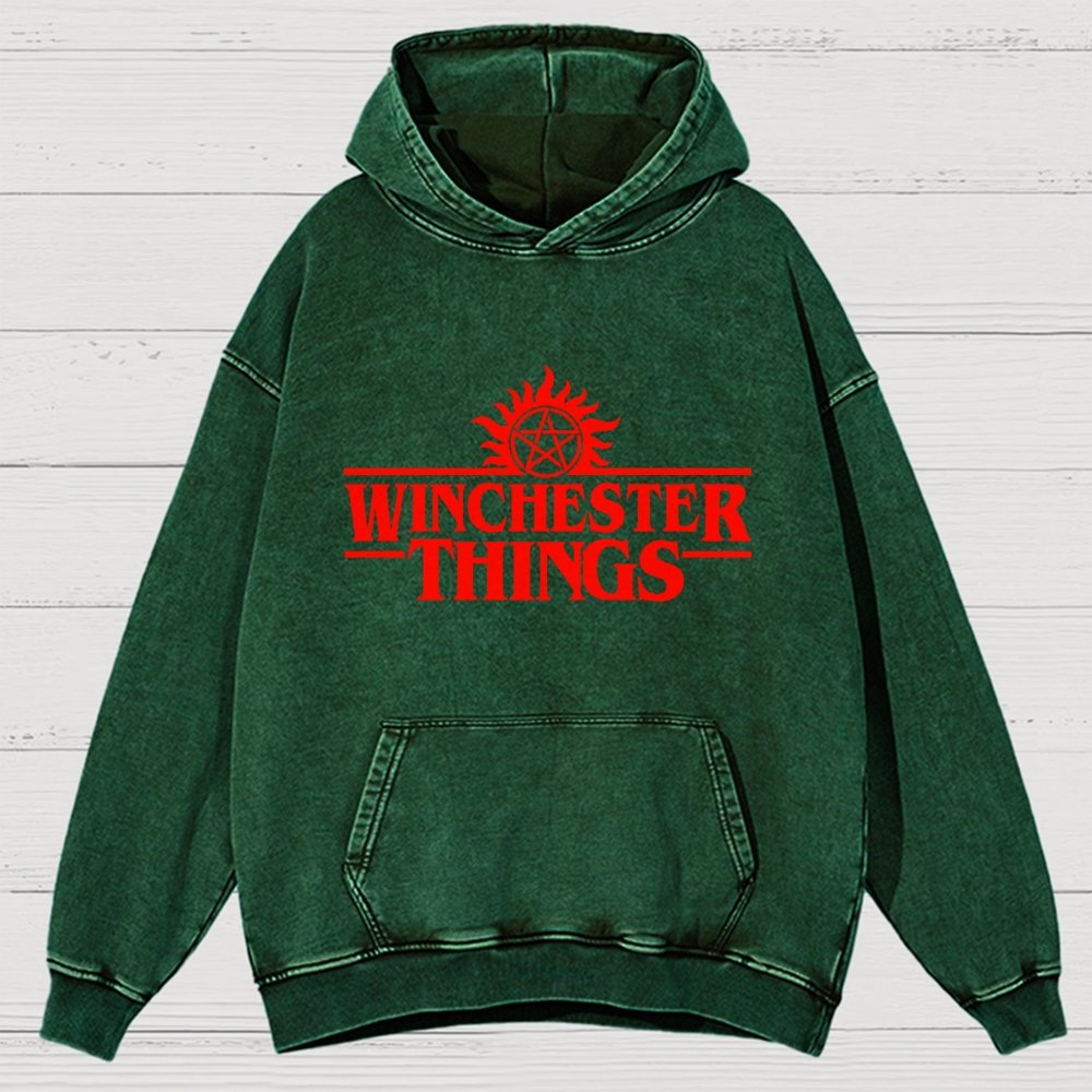 Winchester Things Vintage Distressed Hoodie