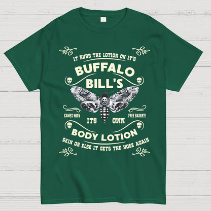 Mysterious Goth Body Lotion Deaths Head Moth Horror Geek T-Shirt