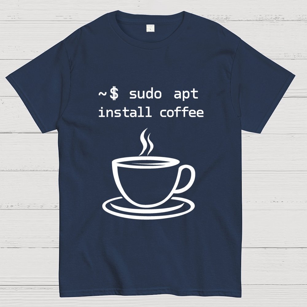 Sudo Apt-Get Install Coffee Geek T-Shirt