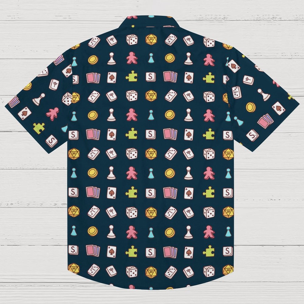 Board Game Beige Blue Geeky Shirt