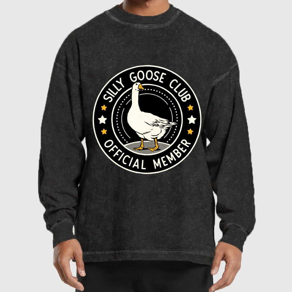 Silly Goose Club - Oficial Member Washed Long Sleeve Tee